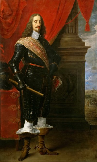 Archduke Leopold Wilhelm, with the Siege of Gravelingen in background by David Teniers the Younger